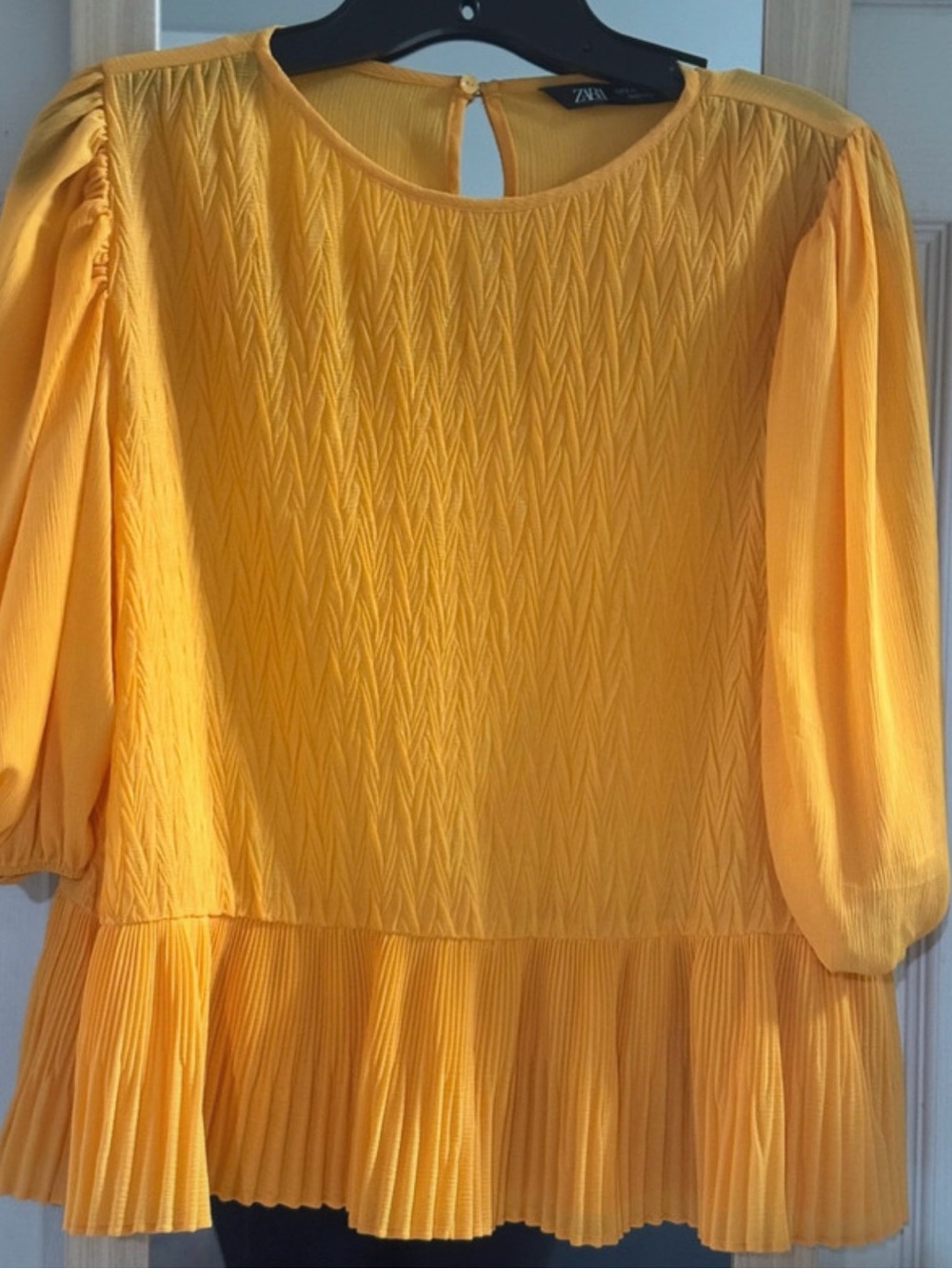 Zara Pleated Blouse in Yellow 14
